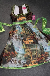 KL4987 @ NEU Dirndl + Schürze @ braun @ Hirsch @ Krüger @ Balkonette @ 34 - Bild 1 von 4