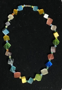 Collar cuadrado cúbico de colección multicolor - Imagen 1 de 5
