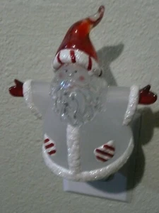 Acrylic Santa Claus Night Light 6” Christmas Roman NIB Clear Snowman Nite Lite - Picture 1 of 7