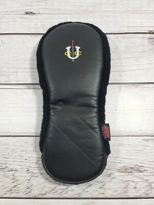 Ame Golf Club Driver Head Cover Leather Front Made In U.S.A - Picture 1 of 4