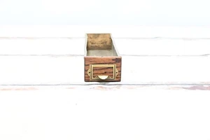 Antik Holz W C Heller Bibliotheksschrank Schublade Holz & Metall Apotheker Akte #10 - Bild 1 von 7