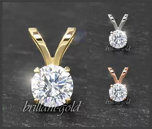 Diamant Anhänger, Brillant 3-5 mm/ 0,10-0,50 ct, 585 Weißgold/Gelbgold/Rotgold - Bild 1 von 20