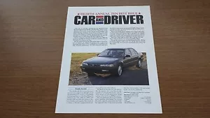 OFFICIAL AND GENUINE 1990 HONDA CIVIC CAR AND DRIVER REPRINT BRAND NEW MINT - Foto 1 di 4