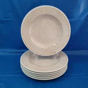 Set of 6 Carlisle 8 5/8" (9") Round Salad Dessert Plates GROVE Melamine Ivory - Picture 1 of 7
