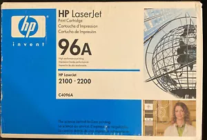 Cartuccia toner nero originale HP C4096A 96A LaserJet 2100 nuova scatola mai aperta - Foto 1 di 4