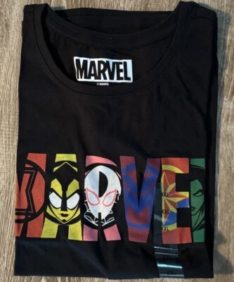 Marvel Black T Shirt Regular Fit Women’s Size 2XL New With Tags - Image 1 of 4