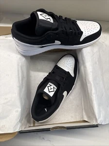 Nib Nike Air Jordan 1 Low SE Diamond Shorts Black White Size 8-DH6931 001 Shoes - Picture 1 of 12