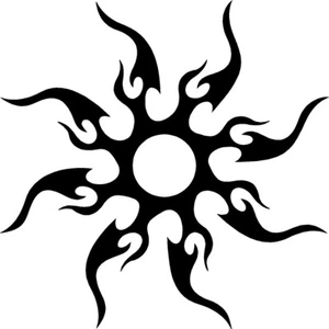 TRIBAL GOTHIC DECAL SUN 10" Decal Sticker for Car Truck Window wall Tatoo Decals - Bild 1 von 2