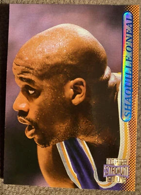 Shaquille O'Neal Topps Stadium Club 1996 NBA NBA Trading Card 18 LA Lakers - Image 1 of 3