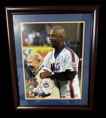 Mets Yogi Berra and Darryl Strawberry Autographed 16x20 Photo w/ JSA Cert - Image 1 of 4