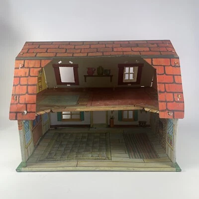 Casa de muñecas vintage Marx Disney metal llevar todo hojalata litografía Mickey & Friends 1972 Foto 1 de 4