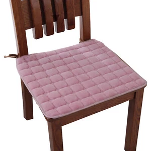Chair Pad Solid Color Anti Skid Tie on Seat Cushion Cushion - Picture 1 of 12