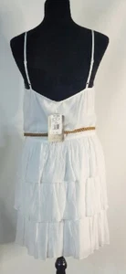 Lilly Rose White Spaghetti Strap Dress Large NWT MSP $44 - Picture 1 of 5