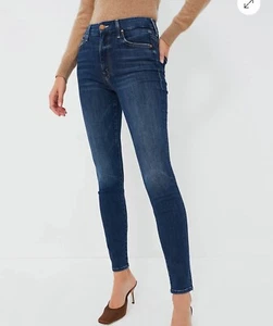 Mother Teaming Up high rise looker jeans, blue, Size 25 G94 - Picture 1 of 13