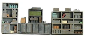 N scale Workshelving LOADED with Detailing Finished 1/160 scale Interior Detail - Picture 1 of 1