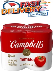 Campbell's Condensed Tomato Soup, 10.75 Ounce Can Pack of 4 - Picture 1 of 5