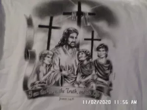 NEW T-Shirt: "I Am The Way, The Truth, And The Life" John 14:6 (White) Medium - Picture 1 of 1