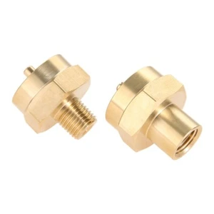 2Pcs 1LB Bottle Connection To 1/4" NPT Female/Male Thread Solid Brass For Grill - Picture 1 of 7