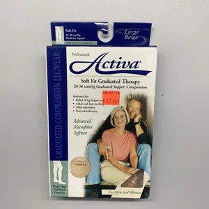 ACTIVA SOFT FIT HASTA EL MUSLO UNI-BANDA PUNTA CERRADA 20-30 SOPORTE GRADUADO L BEIGE - Imagen 1 de 5
