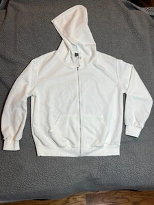 SHEIN white zip up hoodie with pockets-women Large - model JIT8539202 - Picture 1 of 6