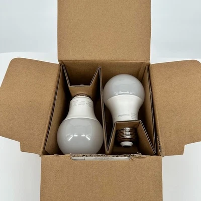 Amazon Basics A19 LED Bulb 60W Equivalent Soft White Non-Dimmable 2-Pack - Image 1 of 2