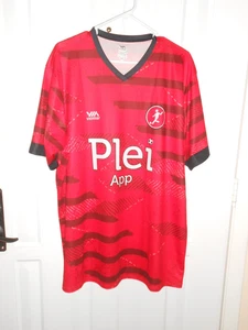 Plei App Soccer Jersey #7 Red & Black Viamar Futbol Shirt Size XXL - Picture 1 of 3