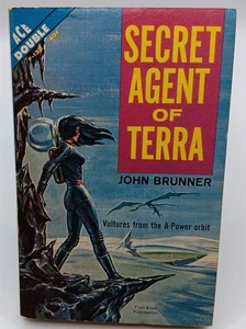 VINTAGE 1962 ACE DOUBLE F-133 SECRET AGENT OF TERRA/THE RIM OF SPACE/BRUN,ABCHAN - Picture 1 of 6