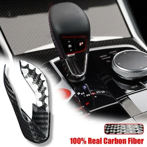 Real Carbon Fiber Gear Shift Knob Cover For BMW M2 M3 M4 G80 G82 F95 F96 F97 F98 - Picture 1 of 9