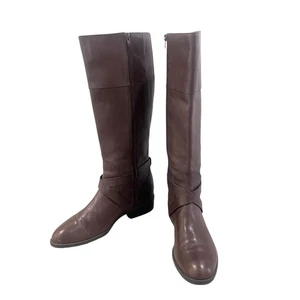 Botas de montar Lauren Ralph Lauren Maryann para mujer talla 11B zapatos de cuero marrón - Imagen 1 de 13