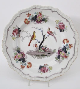 Plato de pájaro chinoiserie asiático piedra de hierro de albañil antiguo del siglo XIX - Imagen 1 de 6