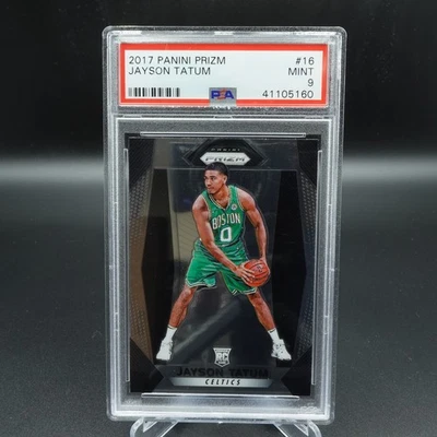 Tarjeta de novato #16 Panini NBA Prizm Jayson Tatum 2017-18 clasificación PSA 9 como nueva Foto 1 de 2