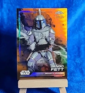 Jango Fett 2024 Topps Chrome Star Wars #139 Rebel Orange Refractor /25  - Picture 1 of 2