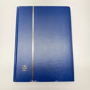 Blue Lighthouse Leuchtturm Basic S W Germany Stamp Book Album w/ Stamps!  Nice! - Picture 1 of 13