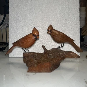 Pájaros tallados en madera John Cowden de colección en madera a la deriva Burl Sevierville, TN firmado  - Imagen 1 de 9