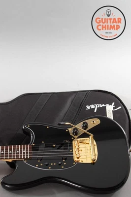 2025 Fender Japan Traditional II ’60s Mustang Black Pearl MIJ w/ Matching Headst - Image 1 of 4