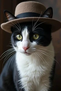 NEW Custom Premium Printed 4x6 Postcard Cat Wearing a Fedora - Picture 1 of 1