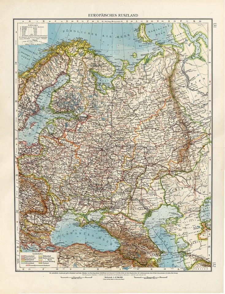 Mapa antiguo-RUSIA EUROPEA-FINLANDIA-POLONIA-BIELORRUSIA-Andree-1904 Foto 1 de 1
