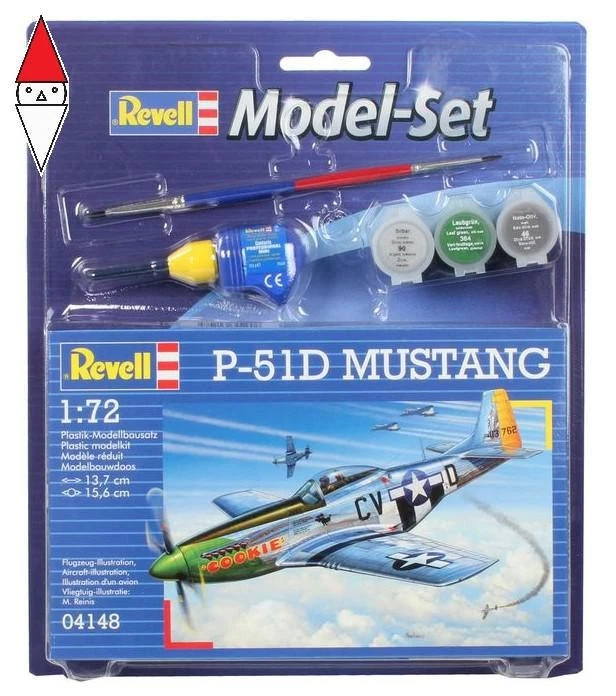 REVELL 1/72 MODEL SET P-51D MUSTANG - Immagine 1 di 1