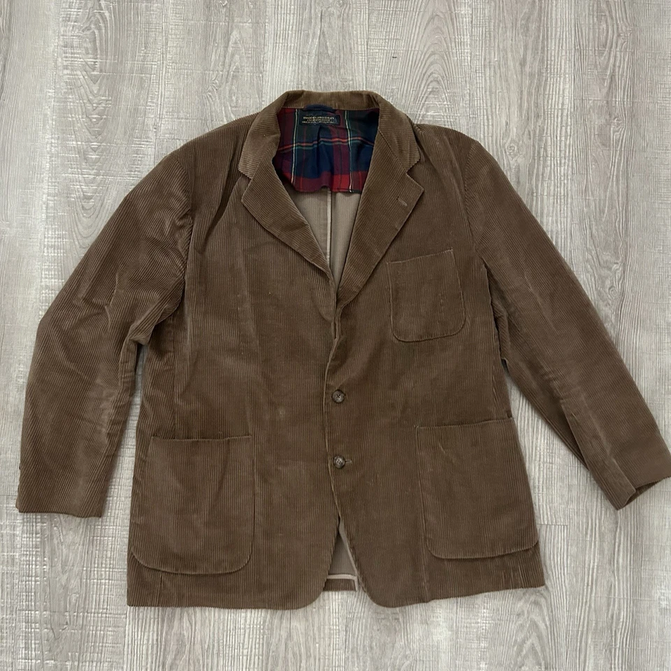 Chaqueta de Colección Brooks Brothers Para Hombre 43R Marrón Pana Blazer Abrigo Deportivo EE. UU. Foto 1 de 4