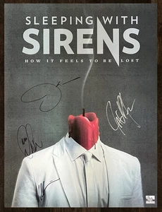 SLEEPING WITH SIRENS How It Feels To Be Lost Ltd Ed RARO ENORME poster tour firmato - Foto 1 di 3