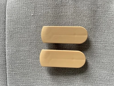 Genuine Stokke Tripp Trapp Cream Colour Front Feet Gliders - Image 1 of 2