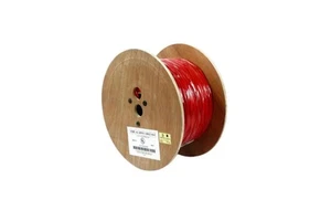 1000FT 16AWG/2C Solid Shielded Fire Alarm FPLR Bare Copper Cable Red - Photo 1/1