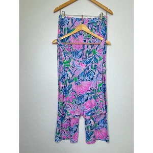 Juego de Pijama Lilly Pulitzer en Gecko Verde Tigre Salida del Sol Talla Pequeña - Imagen 1 de 8