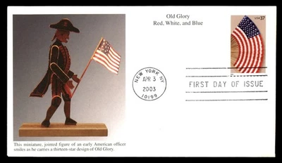 Mayfairstamps US FDC 2003 Flag Fan Serviceman Figurine First Day Cover aau_90145 - Image 1 of 2