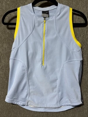 Nike Sleeveless Bike Cycling Shirt Jersey Sky Blue/Yellow Women's Size Medium - Image 1 of 4