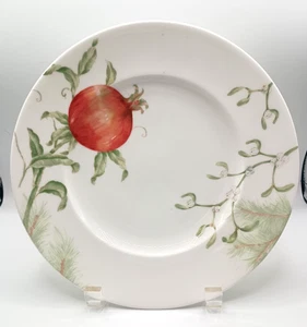 Lenox Winter Garden Accent Luncheon Plate Pomegranate with Mistletoe NWT - Picture 1 of 13