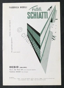 Brochure Fabbrica Mobili Fratelli Schiatti (Desio) - 1960 ca. - Picture 1 of 3