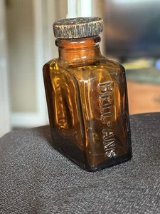 Antique 1920’s Amber Medicine Bottle BELL-ANS w/Original Cork Top - Picture 1 of 12