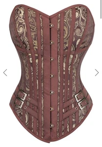 Corsetstory STEAMPUNK LARP ÜBERBRUSTKORSETT MIT SCHNALLEN Gr. 26 - Bild 1 von 9