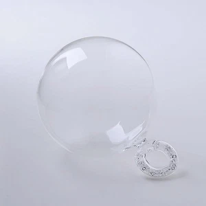 Sfera Vetro Dia.10Cm Gancio In Cristalli - Foto 1 di 1
